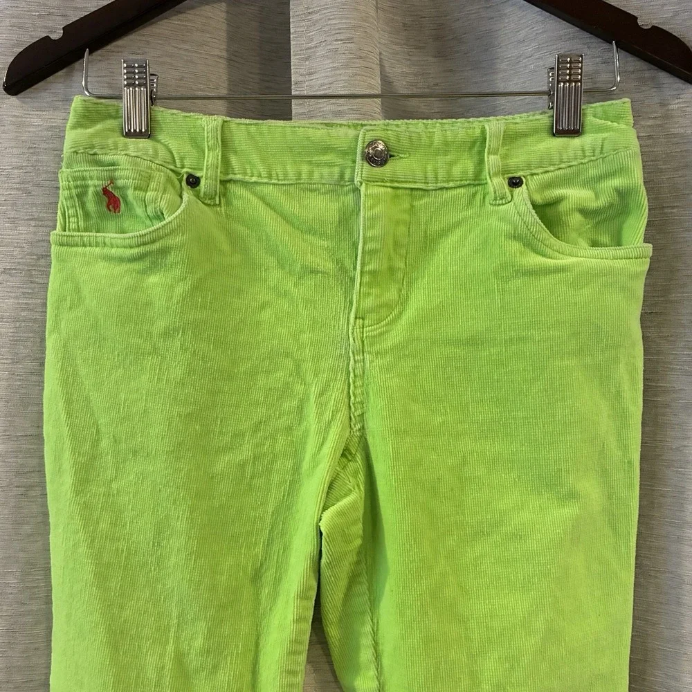 RALPH LAUREN‎ Little Girl's Neon Corduroy Skinny Jean Size 16